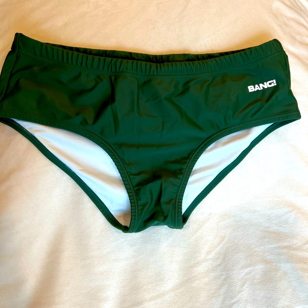 BANG swim sunga, men’s size medium, green.